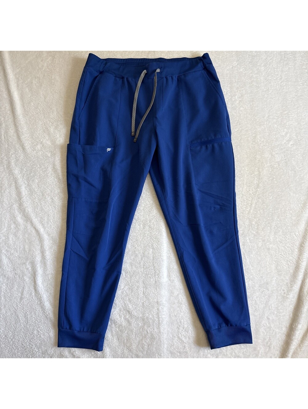 Fabletics Scrub Pants Womens XL Royal Blue Cargo Pants Only Medical (2307)